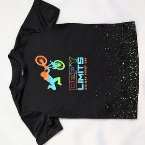 Athletic Works Black Tee with Colorful Graphic